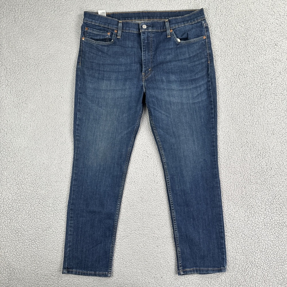 Levi's 511 Slim Fit Taper Jeans Men 38x30 Blue Dark Wash Stretch Preppy Whisker